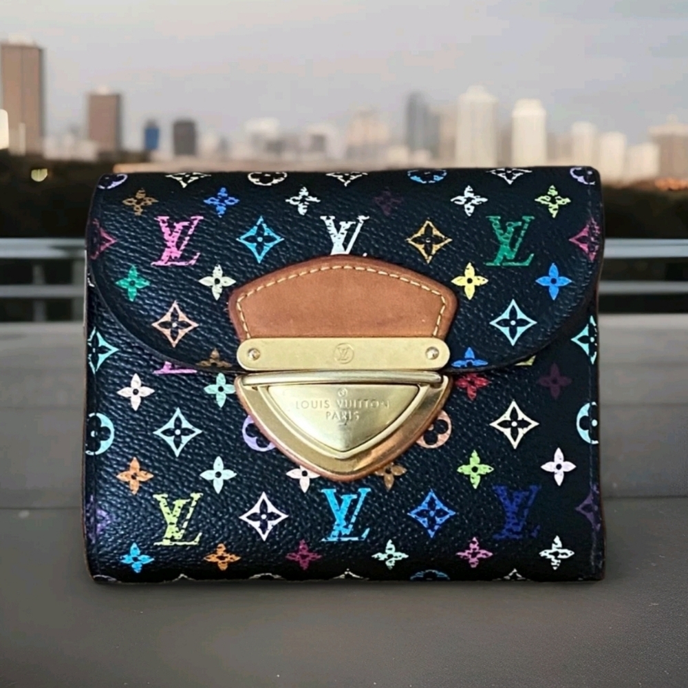Louis Vuitton Wallet Multi Colored black Koala buckle-no box (Box available to$) - Picture 1 of 11